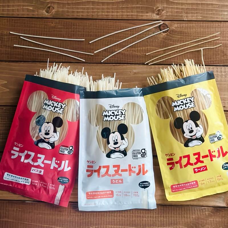 ケンミン食品のミッキーマウスのライスヌードル（小麦不使用）